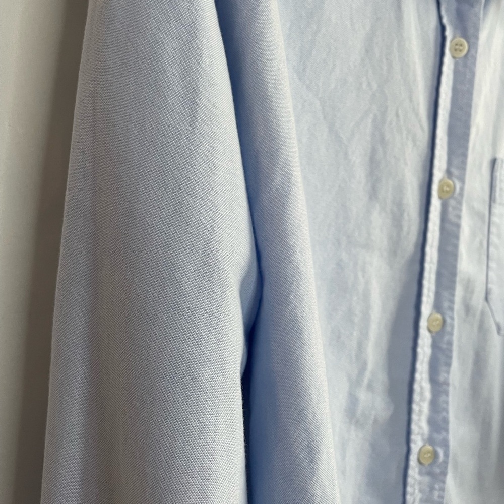Djerf Avenue Organic Cotton Button Up Shirt Light Blue Oversized XL Portugal - Picture 4 of 15